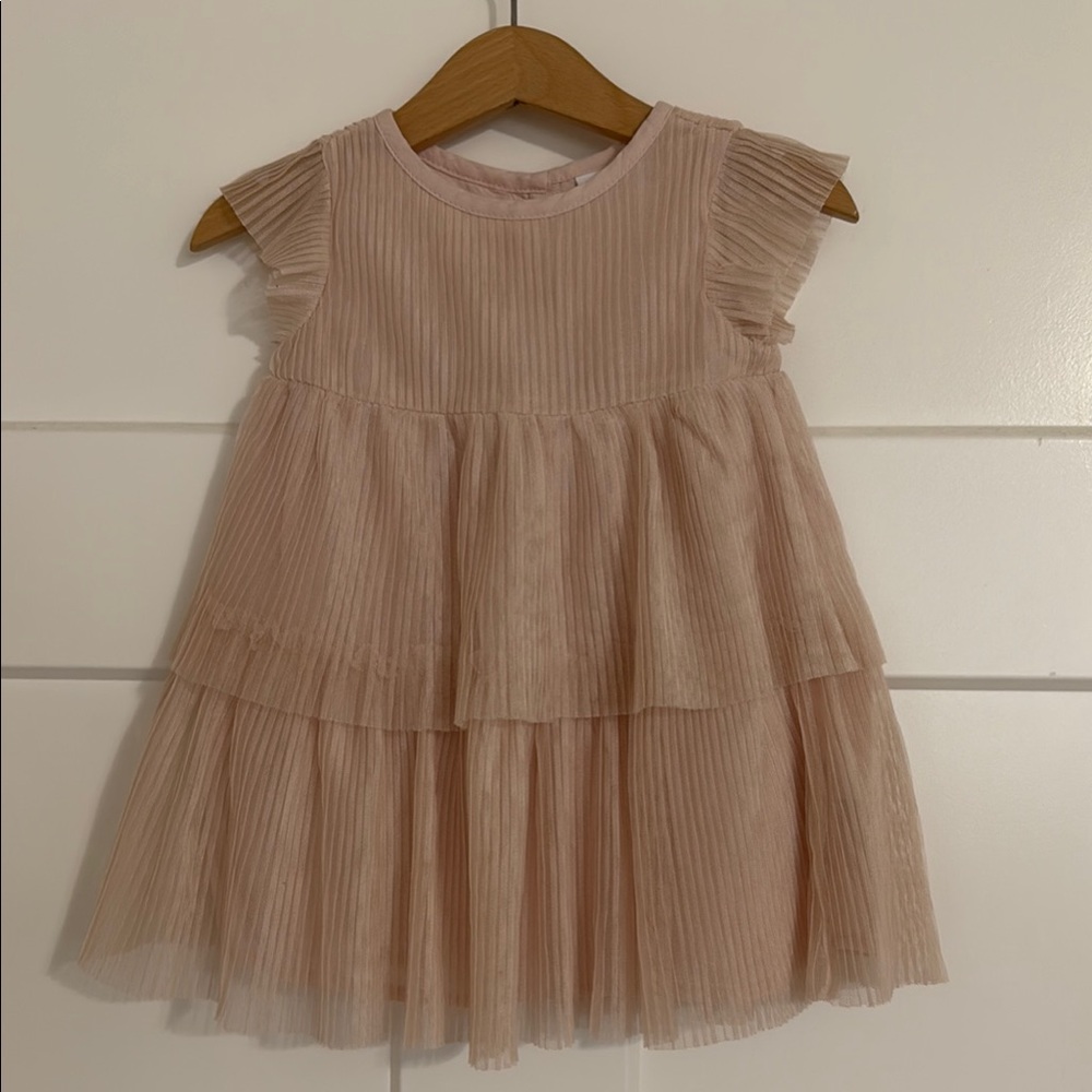 Old Navy Blush Pink Layered Kids Dress